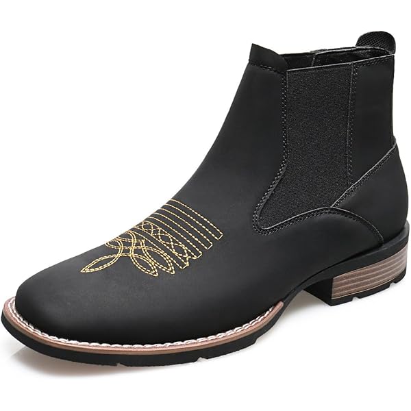 Amazon.com | Western Cowboy Boots for Men - Mens Square Toe